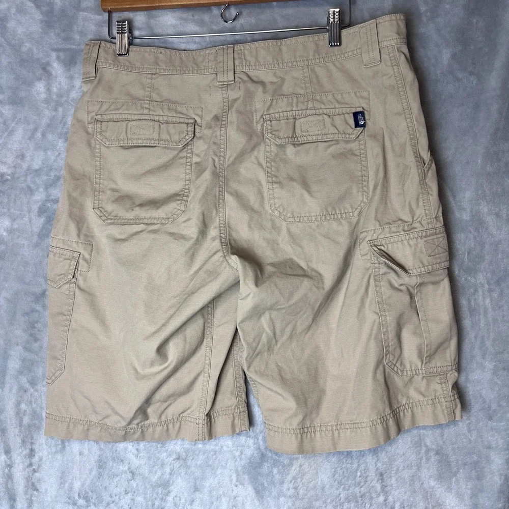 The North Face Mens Ripstop Cargo‎ Shorts Khaki Tan Hiking Outdoor Size 38